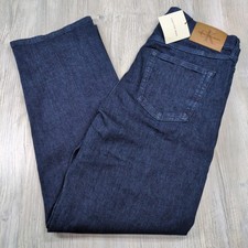 Calvin Klein Signature 90s Straight Jean Dark Wash Blue Denim Men 34x30 New