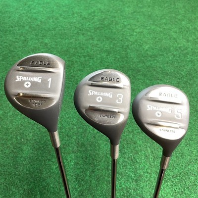 Spalding Eagle 1,3,5 wood set Spalding R-flex steel Spalding grips RH