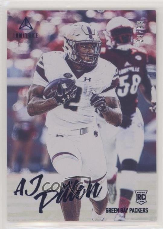 2020 Panini Luminance Rookies Blue 29/99 AJ Dillon #156 x5u
