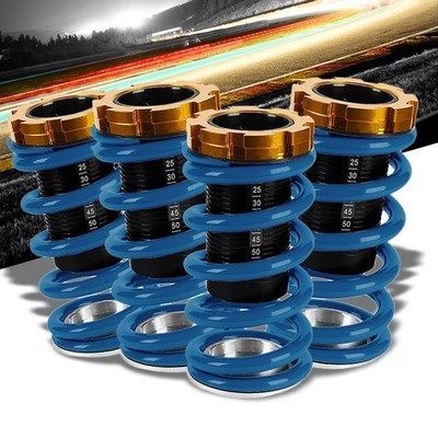 Black/Blue Scaled 1''-4'' Adjust Lowering Coilover Spring TY33 For 90-01 Integra