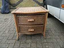 vintage wiklinowa komoda 2 szuflady