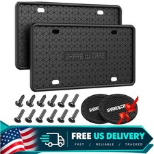 2 Pack Silicone License Plate Frame For Ca Us Cars Weatherproof Rust-proof ... 2 Pack Silicone License Plate Frame For Ca Us Cars Weatherproof Rust-proof ...