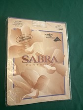 1 Pairs Sheer Pantyhose - SABRA brand Size B Panty And Toe Sheer Leg White