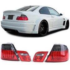 LED Smoked Red Tail lights For BMW E46 03-06 LCI Coupe Rear/ boot lamps set