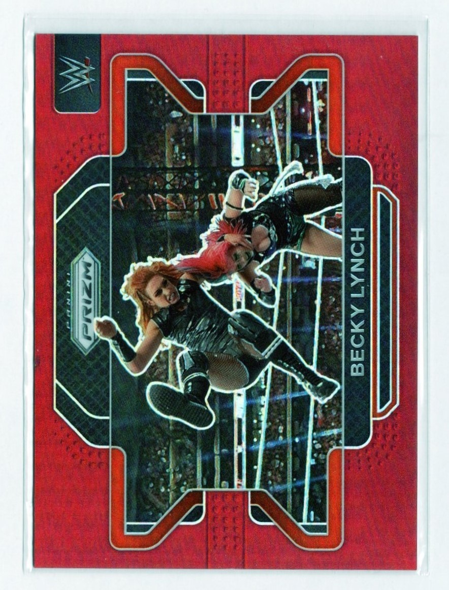 2022 Panini Prizm Becky Lynch #97 Red Prizm /299 WWE