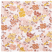 Earth Tone Floral Cotton Calico Fabric Priced By the YardNew