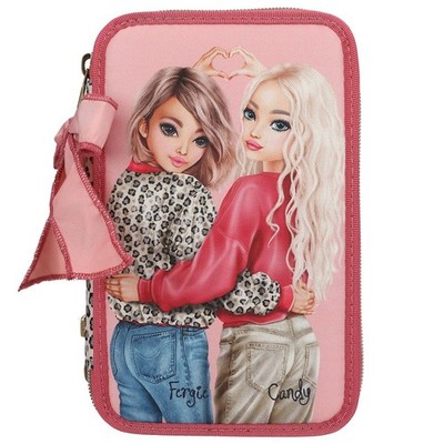 TOPModel 3-Fach Federtasche LEOHEART mit großer Schleife