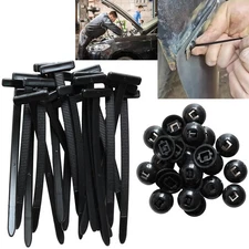 Heavy Duty Self-Locking Nylon Universal Cable Tie Buckle Kit, Push Mount Zip