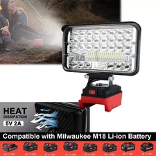 Cisivis 7inch LED Pivoting Head Work Light - For Jobsite Garage Emergency