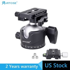 46mm Low Profile Tripod Head Ball Head with Lever Release Clamp 44lbs/20kg
