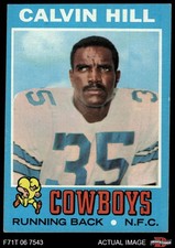 1971 Topps #217 Calvin Hill Cowboys Yale 3 - VG