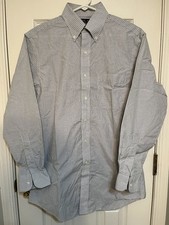 Jos A Bank Traveler's Collection Mens 15-32 Dress Shirt Tailored Fit Green Check
