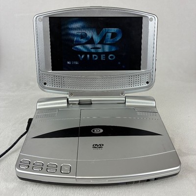 Durabrand Portable DVD Player Silver Flip Screen Built In Speakers Y2K Retro