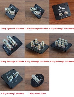 2/4/6Way Square Speaker Junction Box Copper Terminal Binding Post HiFi Audio DIY
