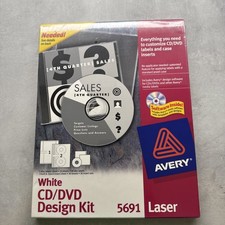 Avery 5691 CD/DVD Design Kit Disc Labels and Case Inserts