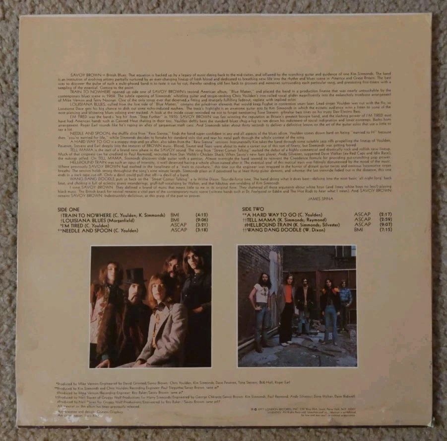 Savoy Brown: The Best Of... 1977 London Records Vinyl LP G+/VG+ Rock Foghat  - Image 2 of 4