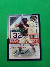 2024 Panini Prospect Edition Cole Foster Auto /125 SF Giants,  Auburn Tigers #94