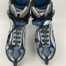 Roces Inline Skates Mens Size 13 Adjustable Blue Silver With Tools Manual EUC