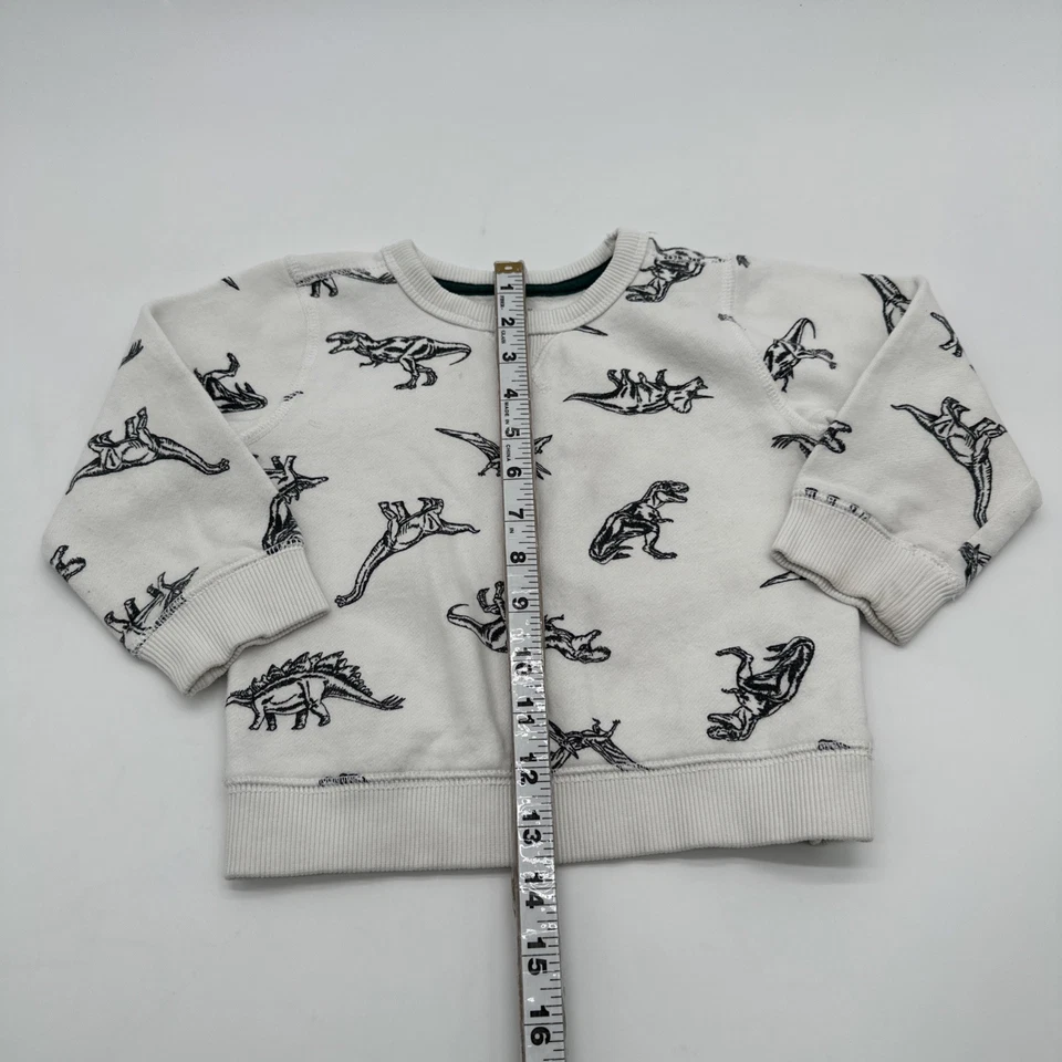 Suéter Carters Niños Pequeños Talla 3T Blanco Dinosaurios Aop. #37538 Foto 3 de 4