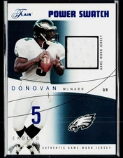 2004 Flair #PS-DM Donovan McNabb Power Swatch Blue #/200