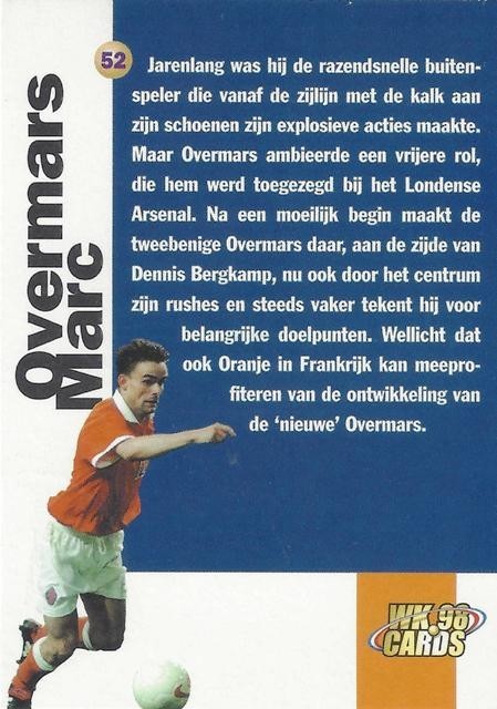 1998 Panini World Cup France '98 Netherlands National Team Set