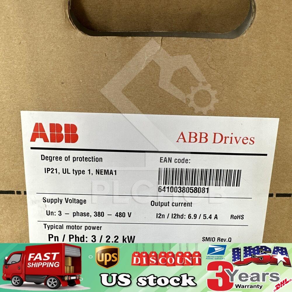ABB DRIVE INVERTER ACS550-01-06A9-4. 2.2KW brand new (REFB1S1) No Keypad