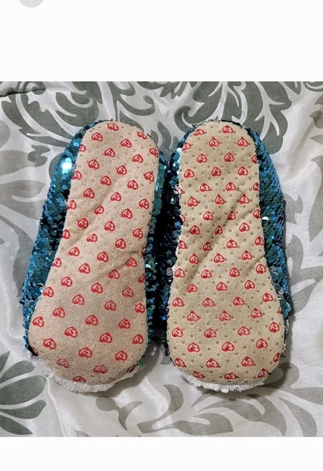 Zapatillas Ty Azul Lentejuelas Talla 4/6 Foto 2 de 2