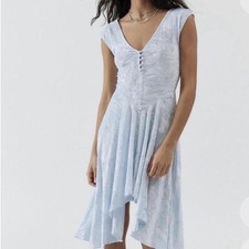 Urban Outfitters Silence + Noise Corina velvet short sleeve mini dress NWOT sz L