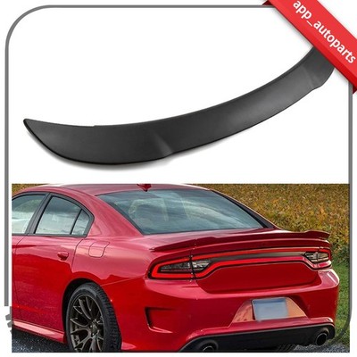 Spoiler Black For 2011-2021 Dodge Charger Hellcat Style Rear Wing Paintable ABS