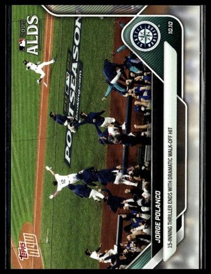 2025 Topps Now 853 Jorge Polanco Seattle Mariners ALDS 15th Walk Off SP 853SP