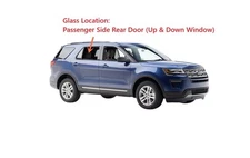 Fits 2011-2019 Ford Explorer SUV Passenger Side Right Rear Door Glass Window