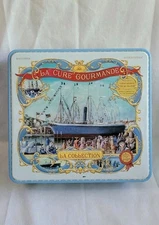 La Cure Gourmande Metal Tin Square Biscuit Box