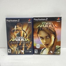 Lara Croft Tomb Raider Anniversary Legend 2 PS2 Game Lot CIB Complete
