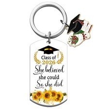 Class of 2026 Graduation Keychain Graduation Gift for Her College Women Senior