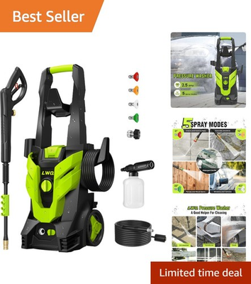 #ad High Pressure Cleaning Machine 2.5 GPM Power Washer with Quick Connect Nozzles $205.19