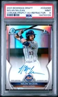 3109 Nolan McLean 2023 Bowman Chrome #CDA-NM Refractor Auto 1st RC /499 PSA 9