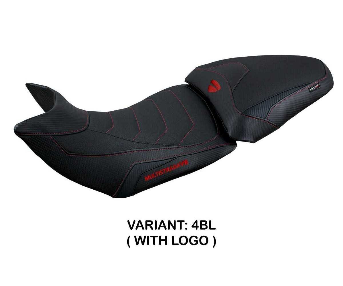 Seat cover Haria ultragrip Black BL + logo TPZ Ducati Multistrada V2 2021 2026