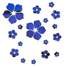 Acrylic Mirror Floral Wall Stickers Adhesive Mirror Wall Decor Removable Mirr...