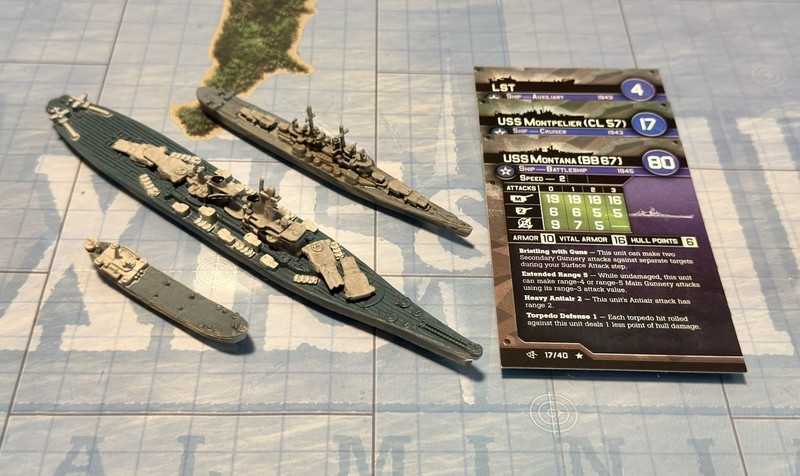 Axis & Allies - War At Sea - USS Montana Collection