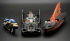 Vintage Corgi 267 Batmobile, Batboat And Batbike, With Batman And Robin Figures
