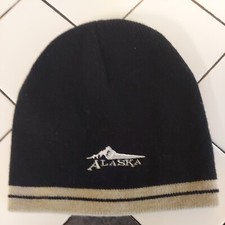 Alaska Beanie Cruise Wear Co. Black Brown Mountains Skiing sledding snowshoe