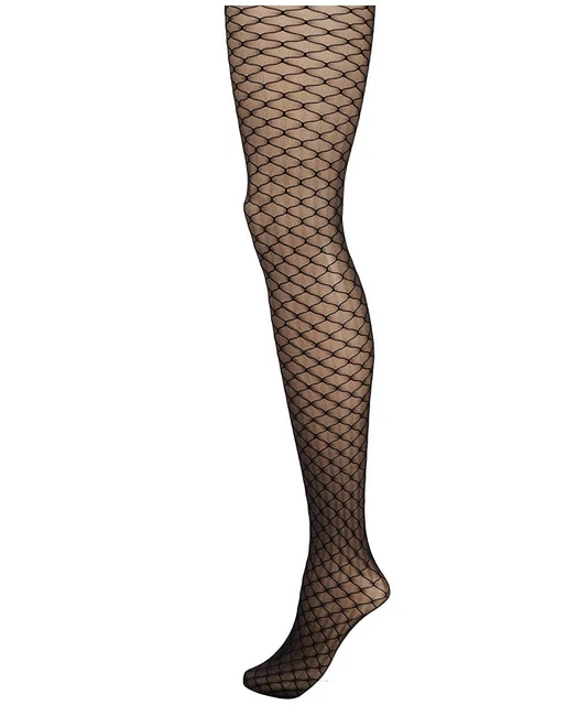 Pantimedias HUE Faux Net Sheers Control Top Negras Talla 2 - Nuevas con Etiquetas Foto 2 de 4