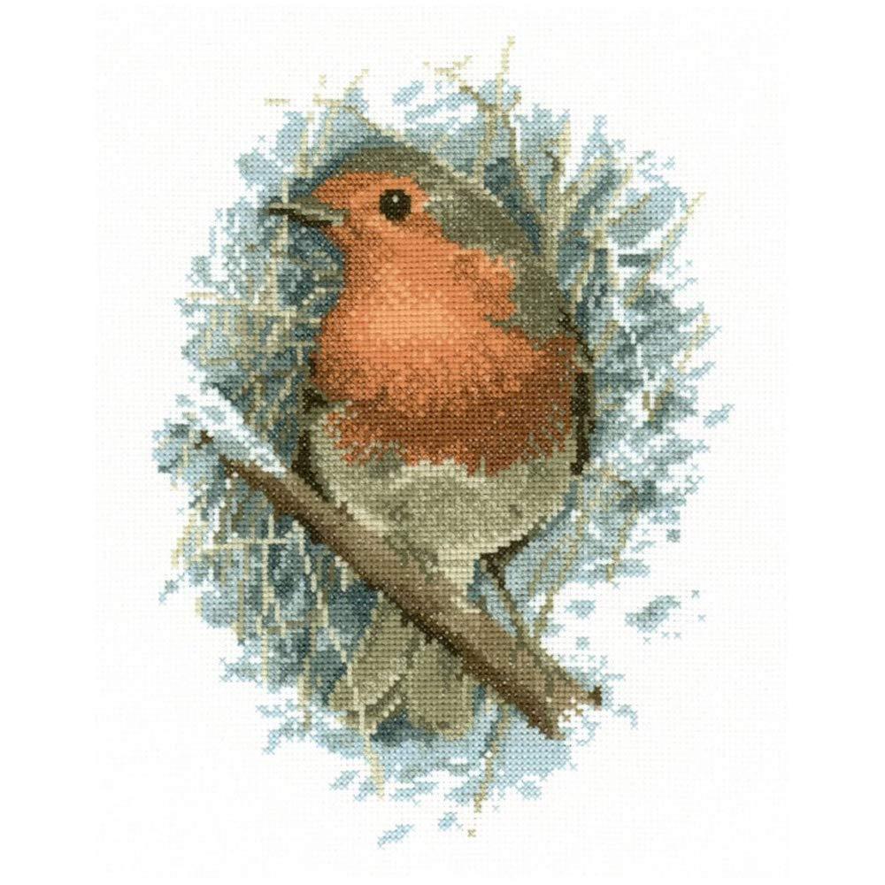 Heritage Crafts Cross Stitch Kit - John Stubbs - Robin Redbreast