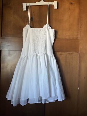 Oak And Fort Dress Cotton White Corset XS Bridal Shower Bachelorette  Boutique | eBay