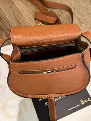 Chloe Marcie Saddle Bag Shoulder Crossbody Small Leather Tan Brown