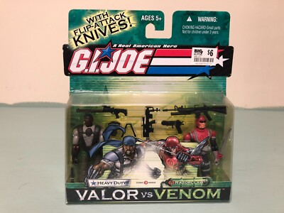 GI JOE HEAVY DUTY & RAZOR CLAW Venom Vs Valor Hasbro NIB Factory Sealed