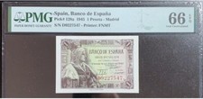Pmg 66. 1 peseta  1945 plancha lujo