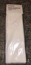 NEW 5 Pk multicolor headband with buttons For Face Mask, ear saver unisex NIP