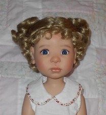 Playhouse ERICA Doll Wig SIZE 12/13 BLONDE Short Curly Ponytails SKIN Part NWT