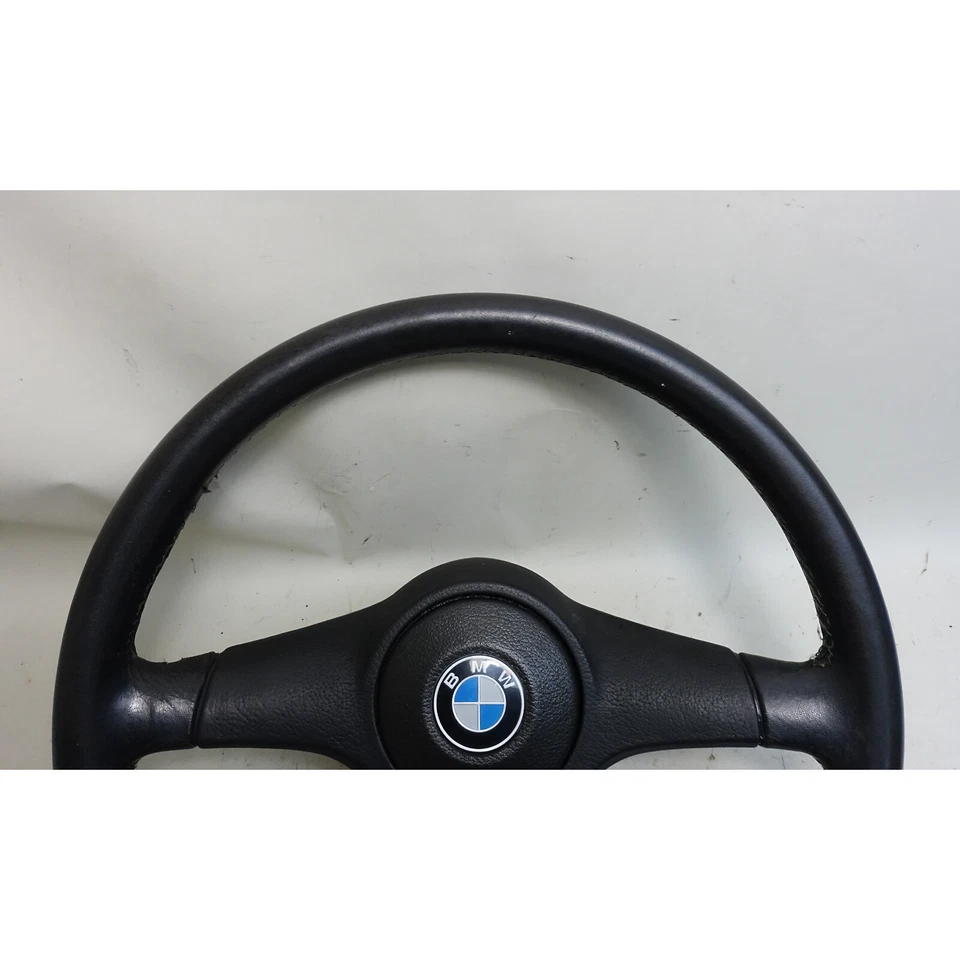 Volante deportivo de cuero 385 mm OEM 84-93 BMW E30 serie 3 E28 E24 dañado Foto 4 de 4
